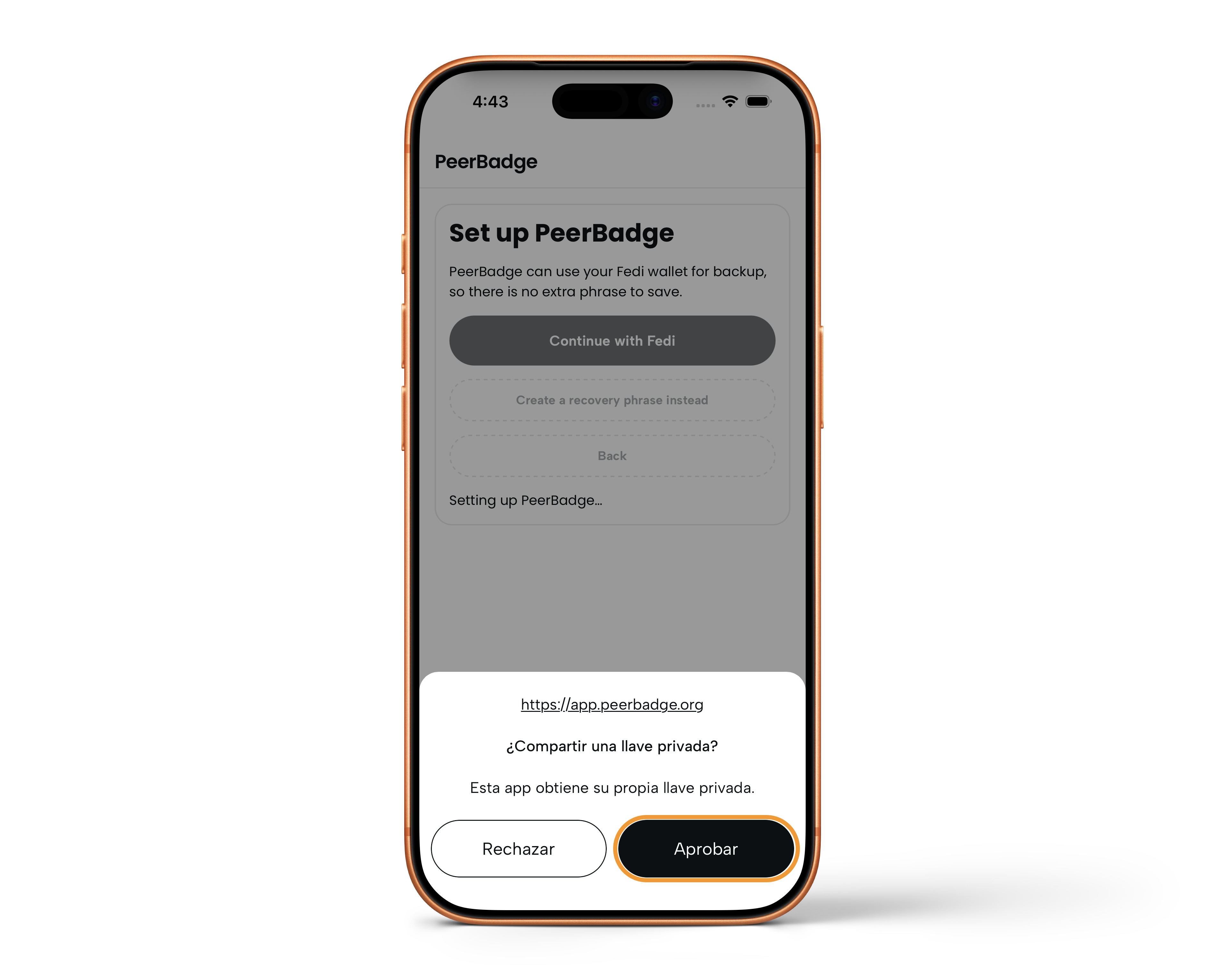 ES - PeerBadge ID Creation - Step 1 - Continue with Fedi.png